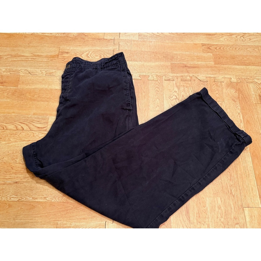 Free People Women Size 31 Wide Leg Trousers Washed Black Utility Pants Boho